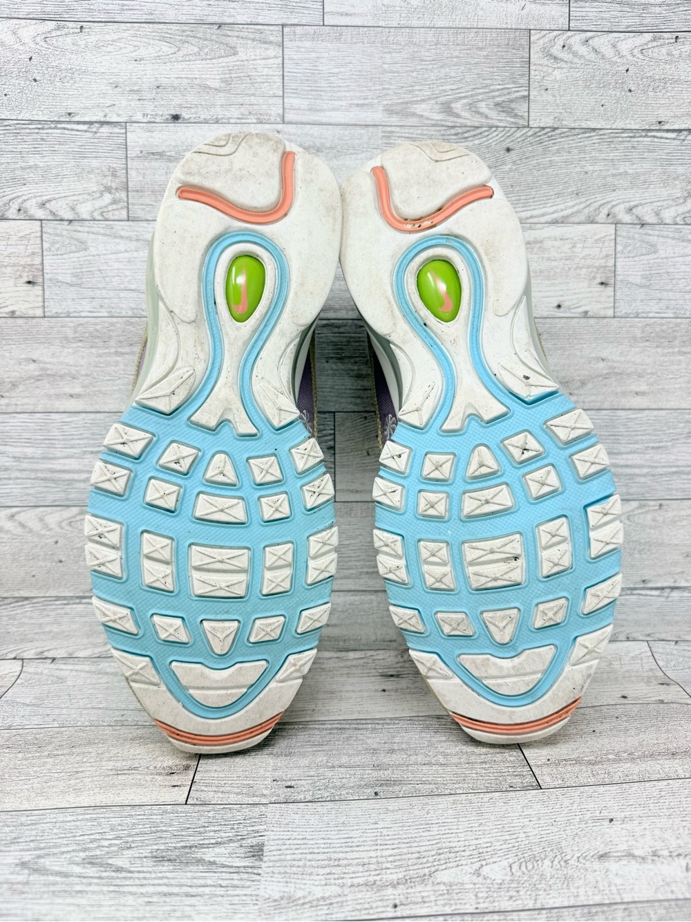 Nike Air Max 97 SE GS Sun Club Copa Sail Wheat Grass DQ-4126-400 7Y-8.5 Woman - Picture 8 of 11